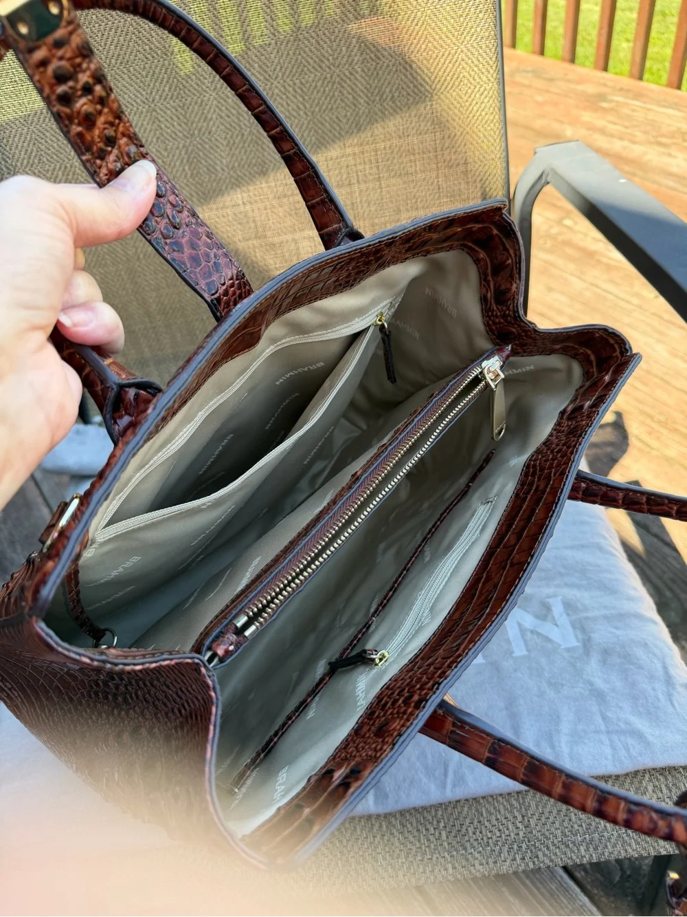 Brahmin NAKITA Satchel Handbag in MELBOURNE PECAN - Picture 8 of 8